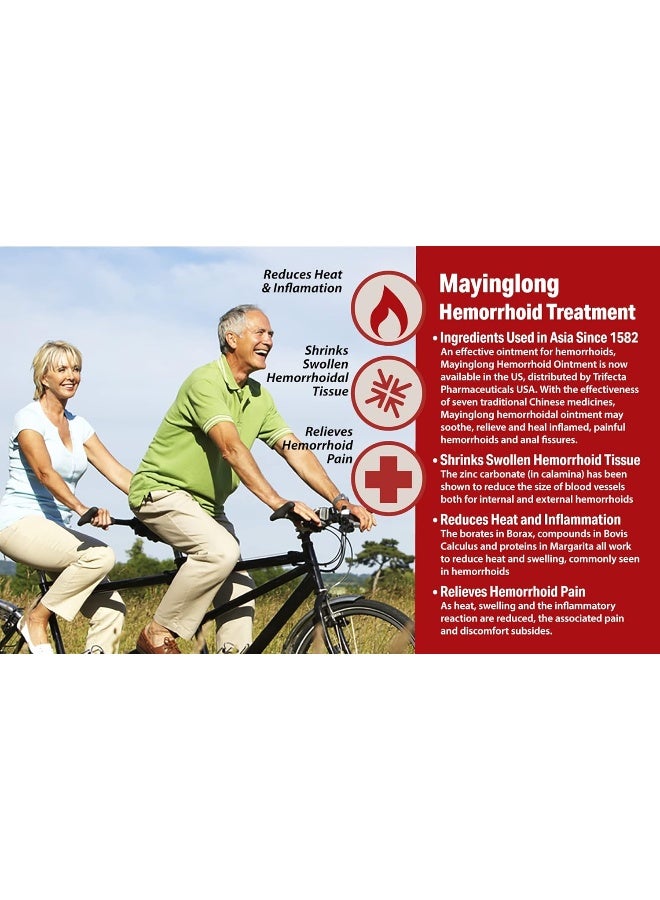 Ma Ying Long Mayinglong Musk Hemorrhoids Ointment - (US English Label) Helps Relieve Itching, Burning, Pain or Discomfort Fast (3 PACK) - Image 3